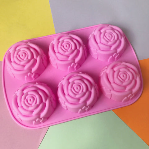 Smello's 6 Cavity Rose Bud Silicone Floral Mould (FM 102)