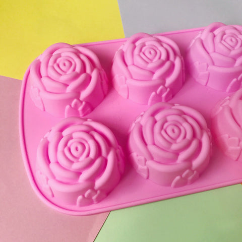 Smello's 6 Cavity Rose Bud Silicone Floral Mould (FM 102)