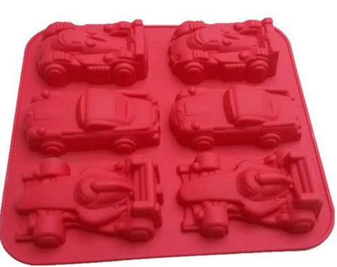 Smello's 6 Cavity Cute Car Kids Special Silicone Mould (KS 104)