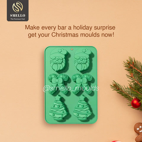 Smello's 3D Tree Snowflake Christmas Tree Santa Snowman Moulds (CE 105)