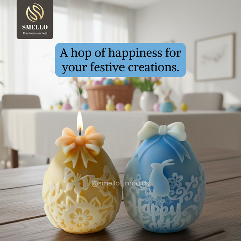 Smello Happy Easter Bunny Silicone mould for Candles, Soap & Resin (SCM 284)