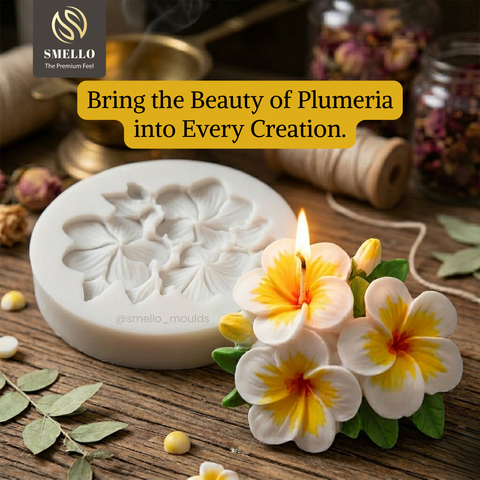 Smello 3D Plumeria Frangipani Flower Silicone Candle & Soap Mold (SCM 289)