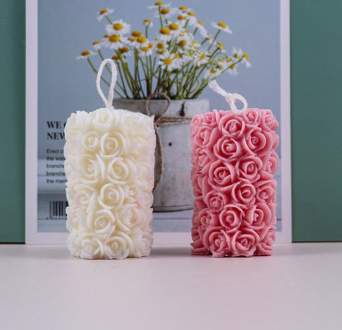 Smello's Rose Pillar Candle Silicone Mould (SCM 134)