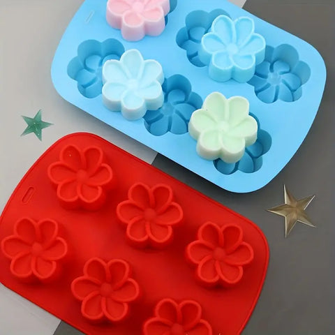 Smello's 6 Cavity Petal Cute Silicone Floral Mould (FM 107)