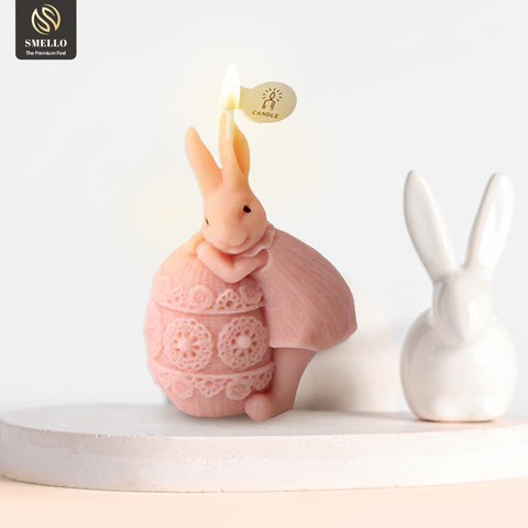 Smello`s Whimsical Rabbit Egg-Shaped Candle Silicone Mould (SCM 236)