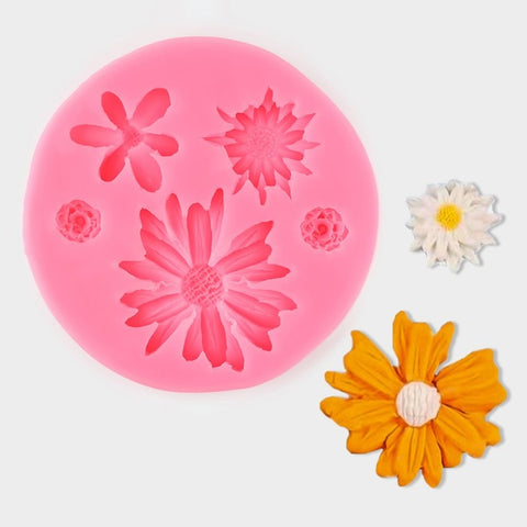 Smello's 5 Cavity Sweet Blossom Silicone Fondant Mould (FB 129)