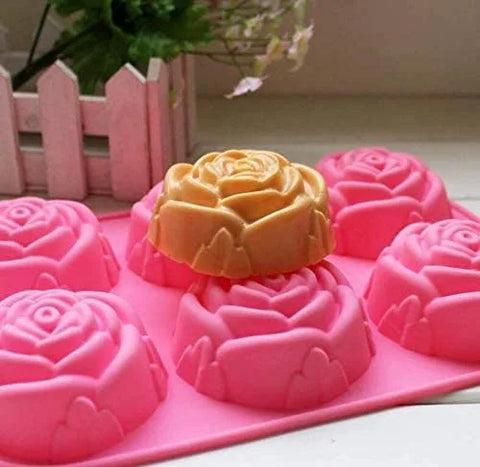 Smello's 6 Cavity Rose Bud Silicone Floral Mould (FM 102)