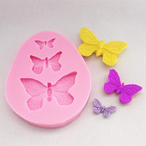 Smello's 3 Cavity Butterflies Silicone Fondant Mould (FB 109)