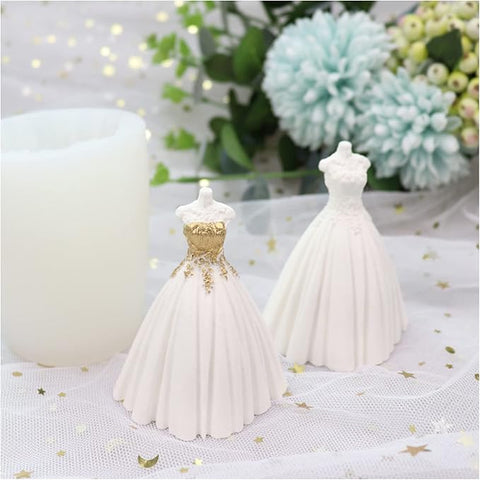 Smello's Bride Dress Candle Silicone Mould (SCM 128)