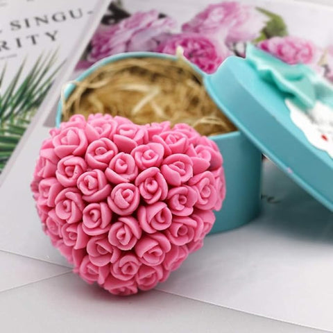 Smello's 3D Rose Heart Candle Silicone Mould (SCM 164)