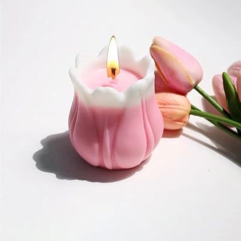 Smello's Tulip Flower Close Rose Bud Candle Silicone Mould (SCM 150)