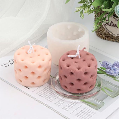 Smello's Round Sofa Stool Candle Silicone Mould (SCM 118)