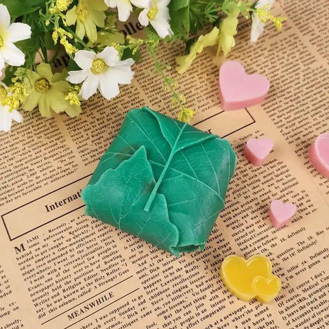 Smello's Cuboid with Leaves Silicone Soap Moulds (SC 131)