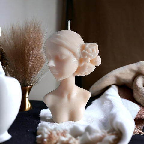 Smello's Floral Girl – Inspired By The Vintage Style European Art Candle Silicone Mould (SCM 101)