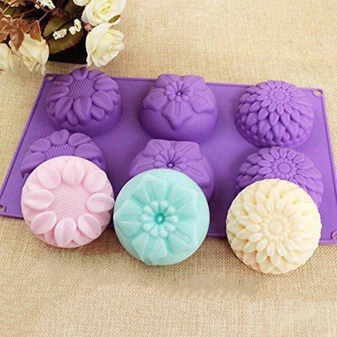 Smello's 6 Cavity Elegant Silicone Floral Mould (FM 104)