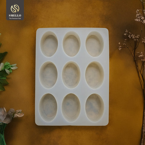 Smello's 9 Cavity Oval Shaped Silicone Mould (BS 127)