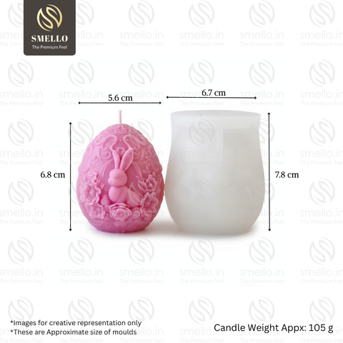 Smello Easter Bunny Silicone mould for Candles, Soap & Resin (SCM 283)