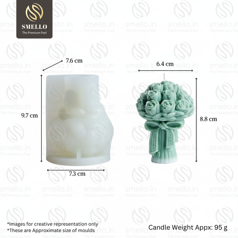 Smello 3D rose bouquet Silicone mould for Candles, Soap & Resin (SCM 271)