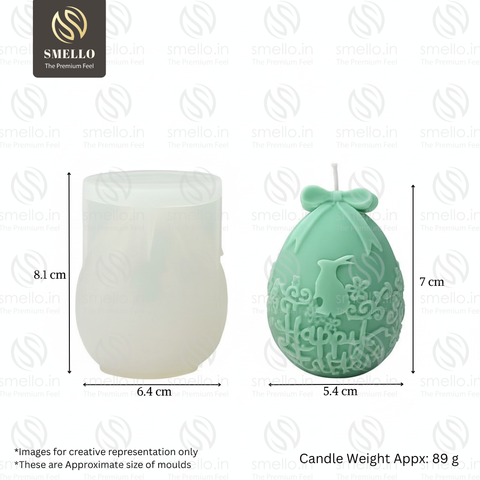 Smello Happy Easter Bunny Silicone mould for Candles, Soap & Resin (SCM 284)