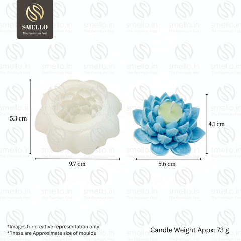 Smello 3D Lotus Flower Silicone mould for Candles, Soap & Resin (SCM 281)