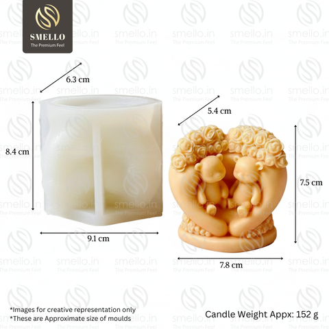Smello Love's Embrace Silicone mould for Candles, Soap & Resin (SCM 276)