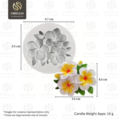 Smello 3D Plumeria Frangipani Flower Silicone Candle & Soap Mold (SCM 289)