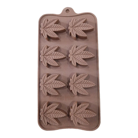 Smello's 8 Slot Marijuana Leaf Chocolate Silicone Moulds (CHM 147)