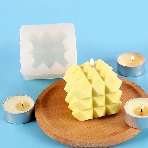 Smello's Square Diamond Cut Candle Silicone Mould (SCM 114)