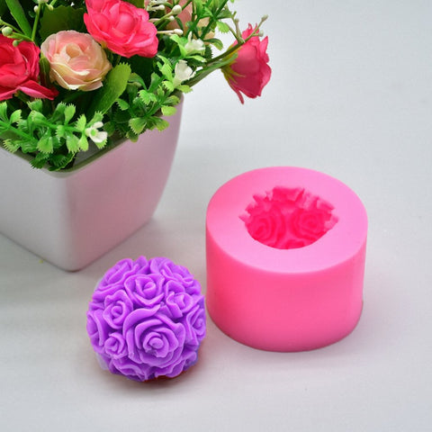 Smello's 3D Rose Floral Shaped Silicone Soap Moulds (SC 103)