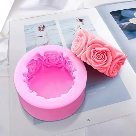 Smello's 3D Rose Flower Silicone Soap Moulds (SC 113)