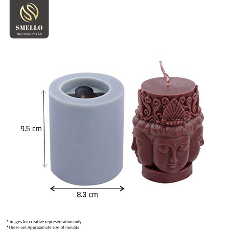 Smello's 3D Buddha statue Candle Silicone Mould (SCM 148)