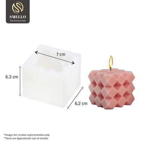 Smello's Dimond Cube Candle Silicone Mould (SCM 113)