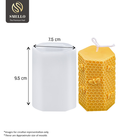 Smello's Bee Honeycomb Candle Silicone Mould (SCM 126)