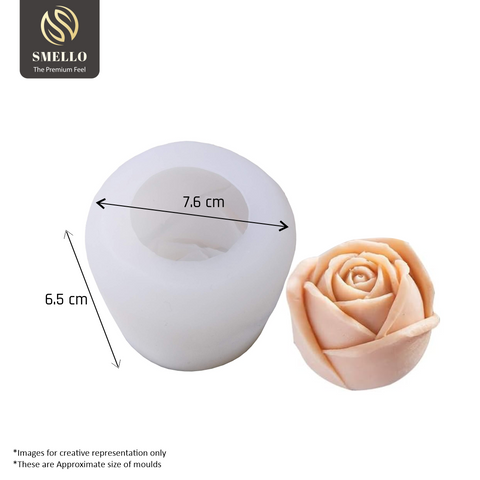 Smello's Rose Flower 3D Candle Silicone Mould (SCM 136)