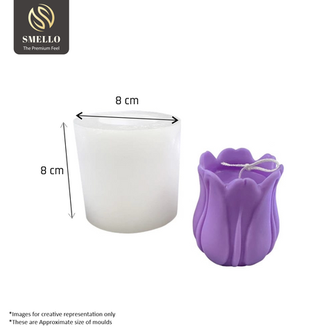 Smello's Tulip Flower Close Rose Bud Candle Silicone Mould (SCM 150)