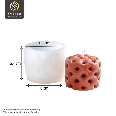 Smello's Round Sofa Stool Candle Silicone Mould (SCM 118)