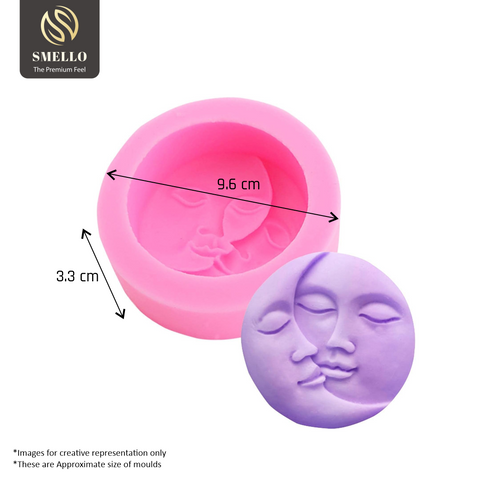 Smello's Sun - Moon - Face - Candle Silicone Mould (SCM 135)