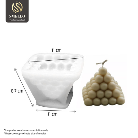 Smello's Bubble Pyramid Candle Silicone Mould (SCM 108)