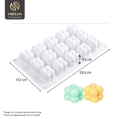 Smello's 15 Cavity 3D Magic Ball Fondant Candle Silicone Mould (SCM 139)