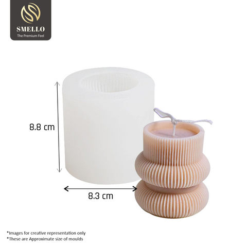 Smello's Vertical Stripe Column Candle Silicone Mould (SCM 172)