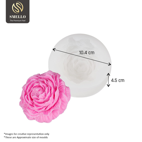 Smello's Peony Flower Shape Candle Silicone Mould (SCM 157)