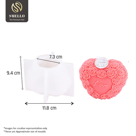 Smello's 3D Love Valentine Candle Silicone Mould (SCM 178)