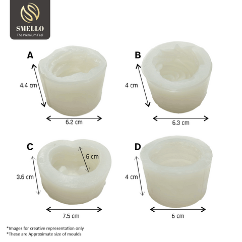 Smello's Set of 4 Cookies Sweet Candle Silicone Mould (SCM 187)