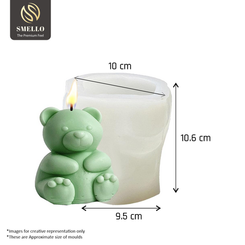 Smello's Cute Teddy Bear Candle Silicone Mould (SCM 195)