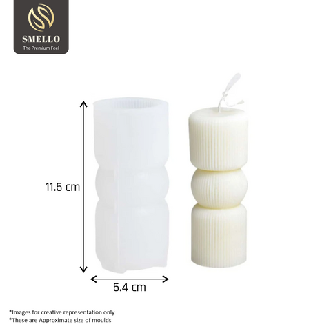 Smello's Symmetrical Cylinder Candle Silicone Mould (SCM 174)