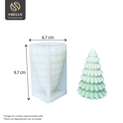 Smello's 3D Christmas Tree Shape Candle Silicone Mould (SCM 207)